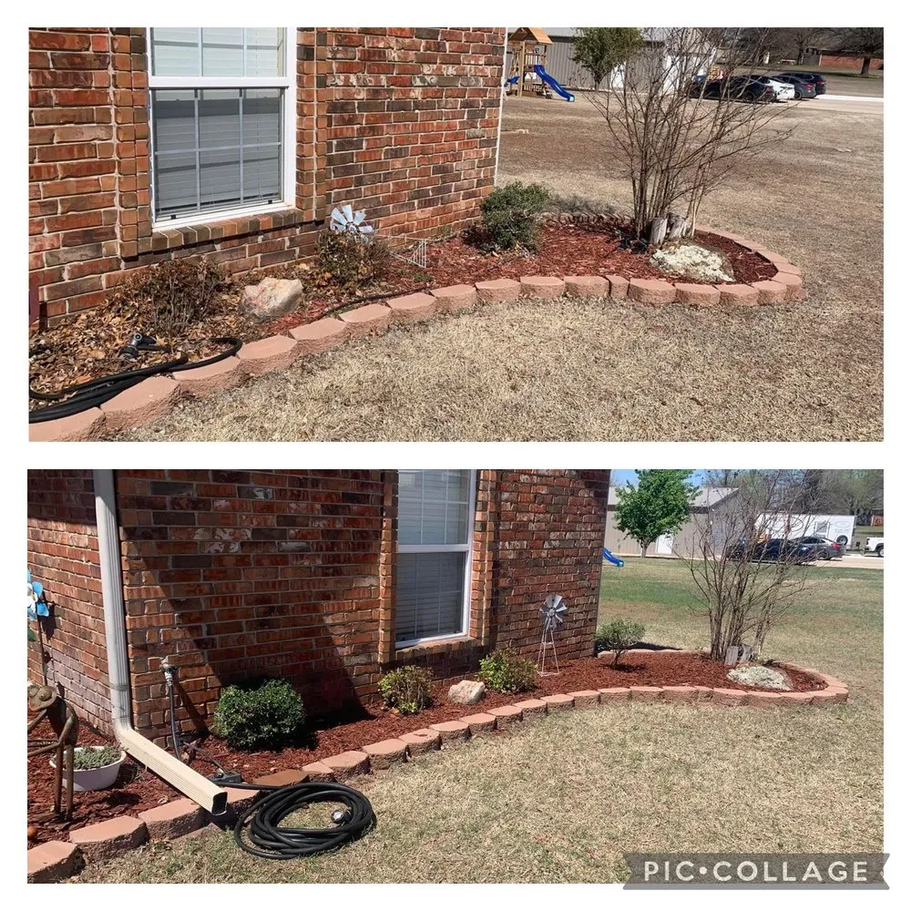 Professional garden landscaping for residential properties in El Reno, OK by Reeves Tree & Lawn Management Services