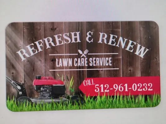 Refresh & Renew Lawn Care Service Logo
