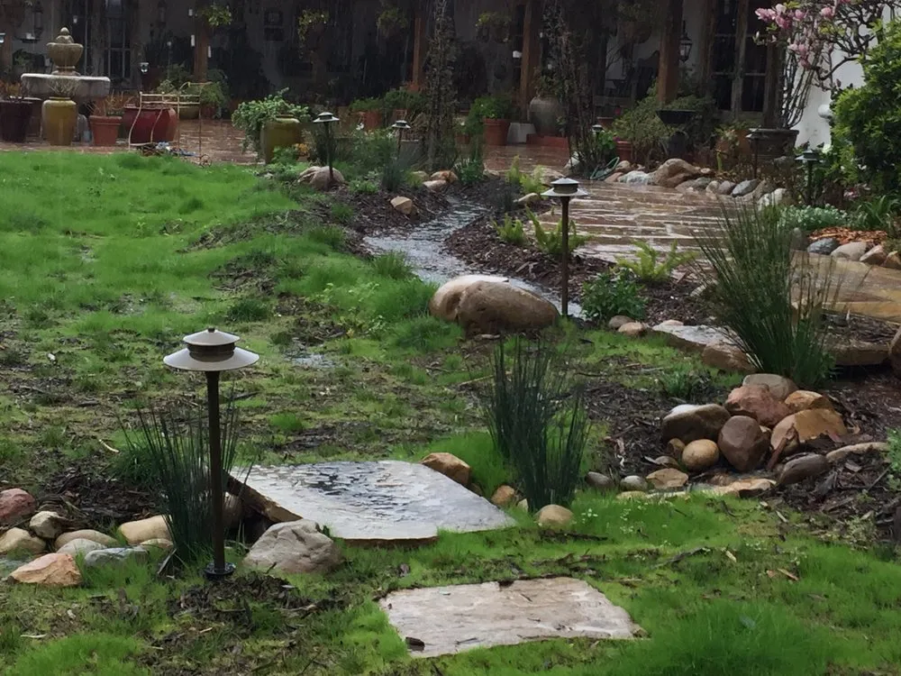 Custom garden landscaping with custom design in Santa Barbara, CA by Regenerative Landscape Alliance