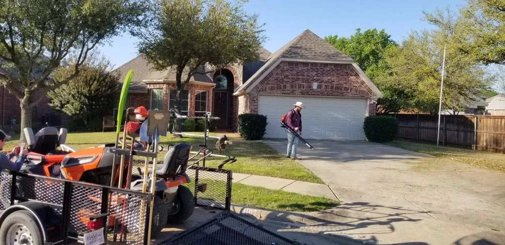 Local landscape design for residential properties in Krum, TX by Reliably Fine Lawn Service