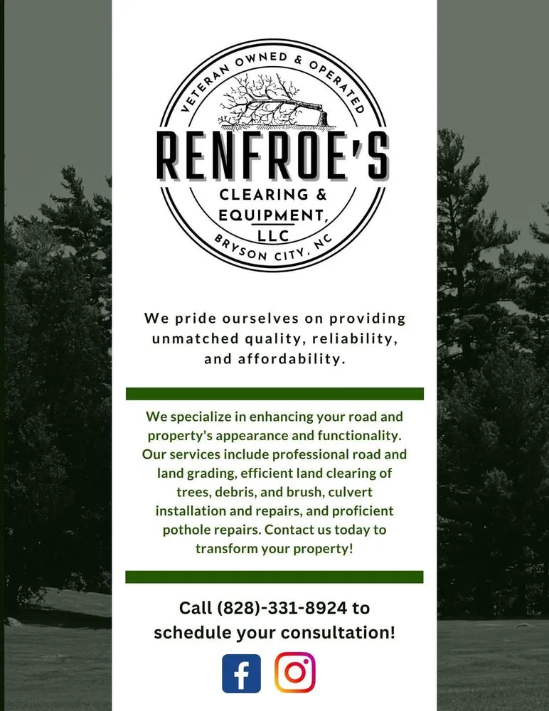 Affordable landscape installation in Bryson City, NC - Renfroe’s Clearing & Equipment
