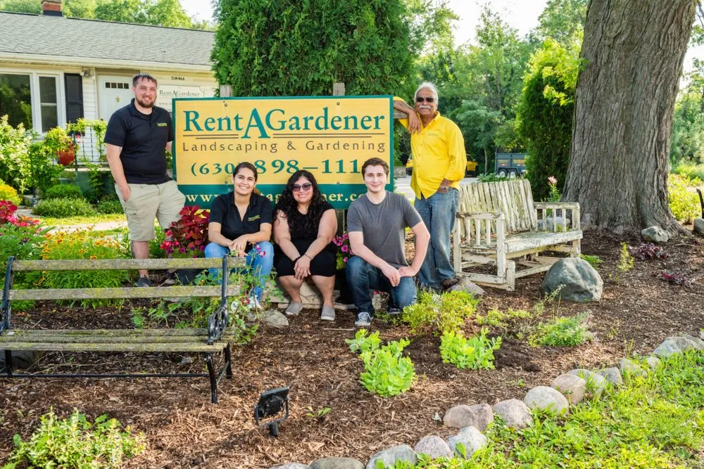 Custom landscape design in Aurora, IL by Rent A Gardener