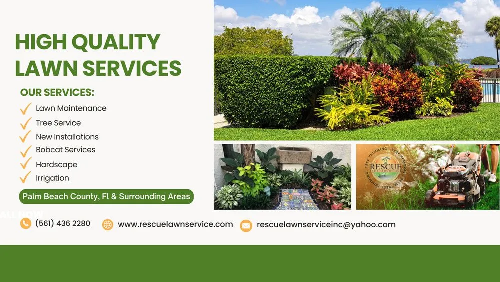 Expert lawn mowing service experts serving West Palm Beach, FL - Rescue Lawn Service
