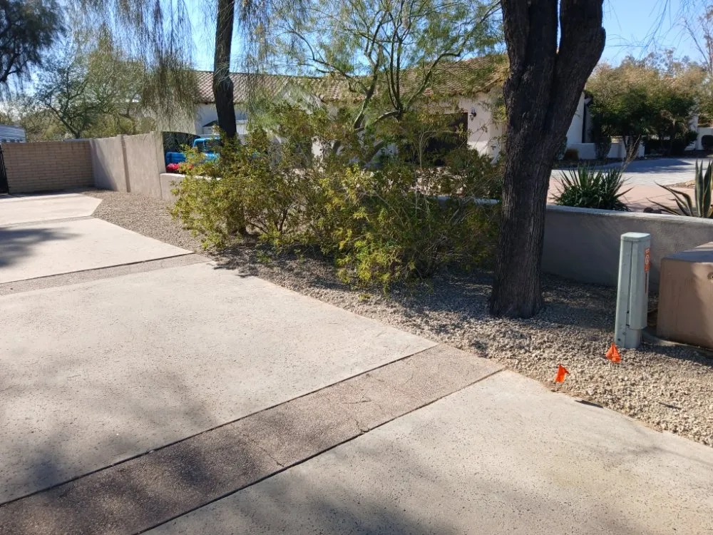 Custom landscape installation in Litchfield Park, AZ by Resler Rock & Gravel