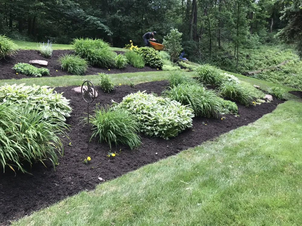 Professional yard maintenance with custom design in Youngwood, PA by Revolution Landscaping