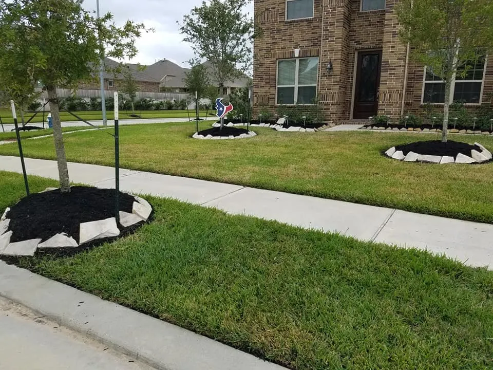 Local landscape installation in Highlands, TX - Reyes Landscaping & Design