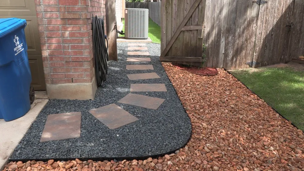 Custom garden landscaping for year-round maintenance in San Antonio, TX by Reyes Landscaping