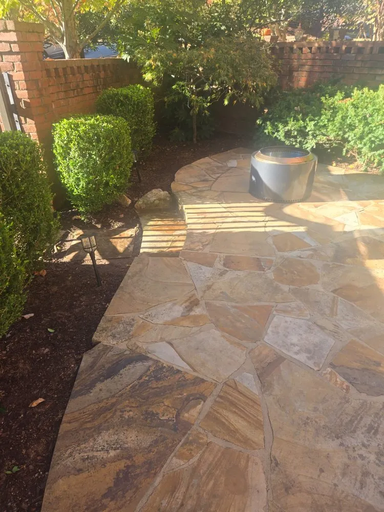 Custom outdoor landscaping for beautiful yards in Roswell, GA by Reyes Landscaping Services