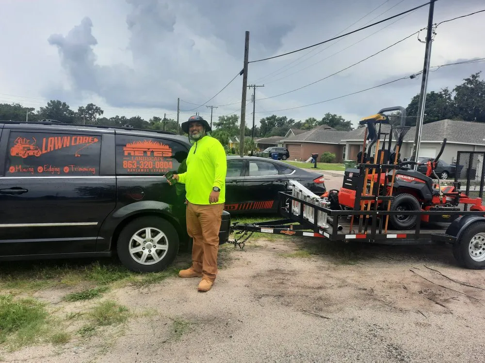 Local lawn mowing service for outdoor upgrades in Winter Haven, FL by Reyes Lanscaping