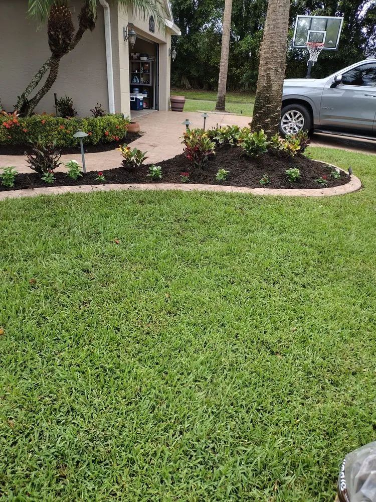 Professional landscape installation with custom design in Bonita Springs, FL by RG Gonzalez Landscaping