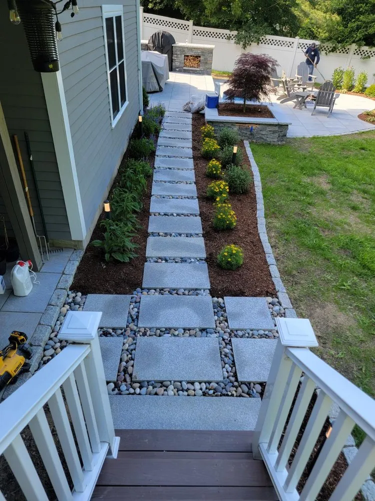 Custom yard maintenance for year-round maintenance in Rowley, MA by RG Masonry