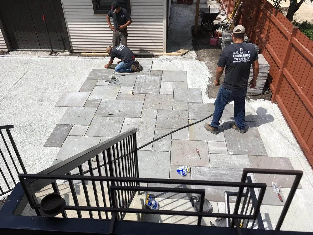 Trusted yard cleanup service with custom design in Chicago, IL by RG Patios Landscaping