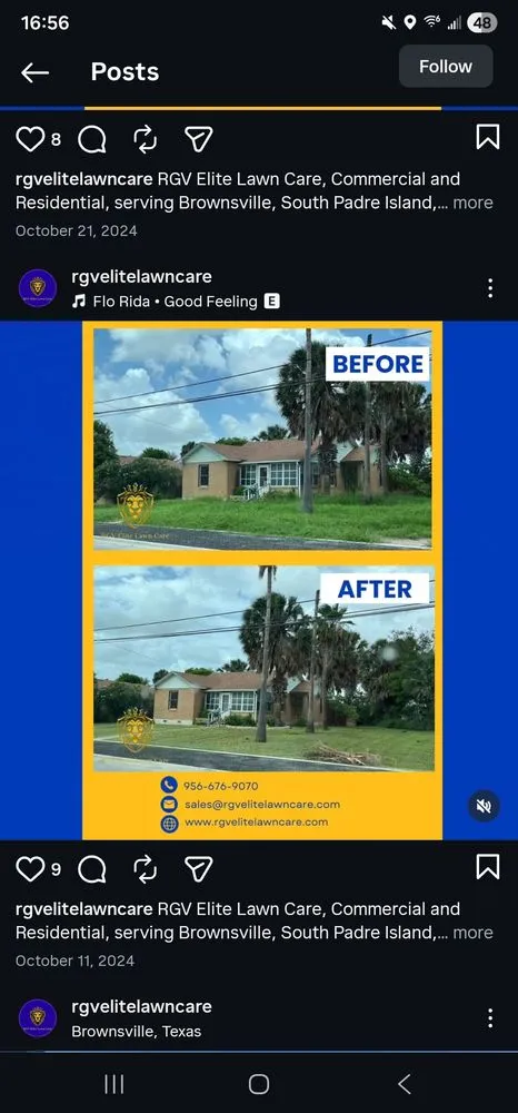 Reliable yard maintenance in Brownsville, TX by RGV Elite Lawn Care