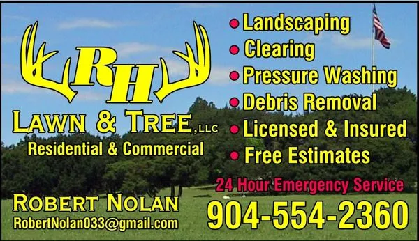 R&H Lawn and Treework Logo