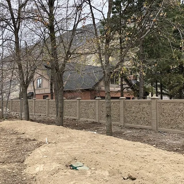 Custom outdoor landscaping near you in Provo, UT by RhinoRock Concrete Fencing