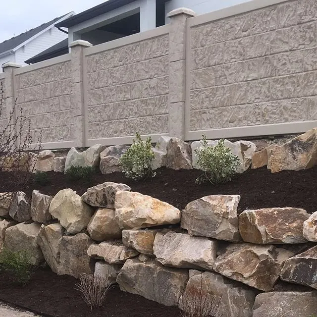 Professional landscape installation in Provo, UT by RhinoRock Concrete Fencing