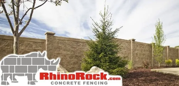 Local landscape design in Provo, UT by RhinoRock Concrete Fencing
