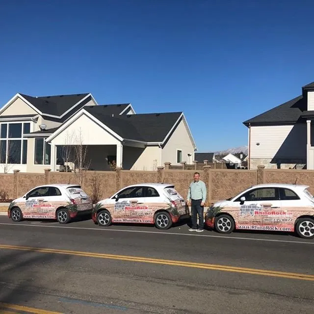 Local landscape installation in Provo, UT by RhinoRock Concrete Fencing
