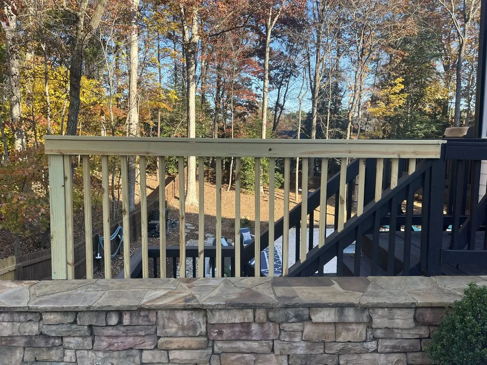 Custom landscape installation in Apex, NC by Rhodes Property Solutions