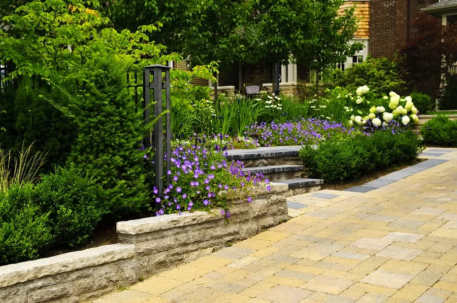 Professional garden landscaping with custom design across North Royalton, OH - Rice's Tree Service & Landscaping