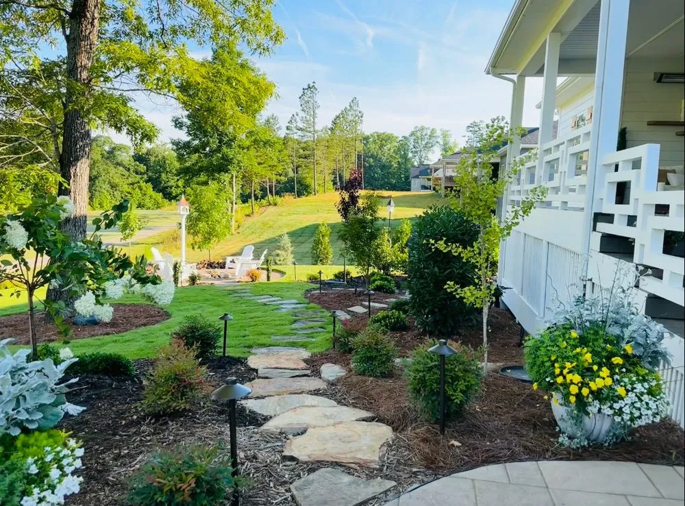 Custom garden landscaping in Indian Trail, NC by Richard Laney Landscaping