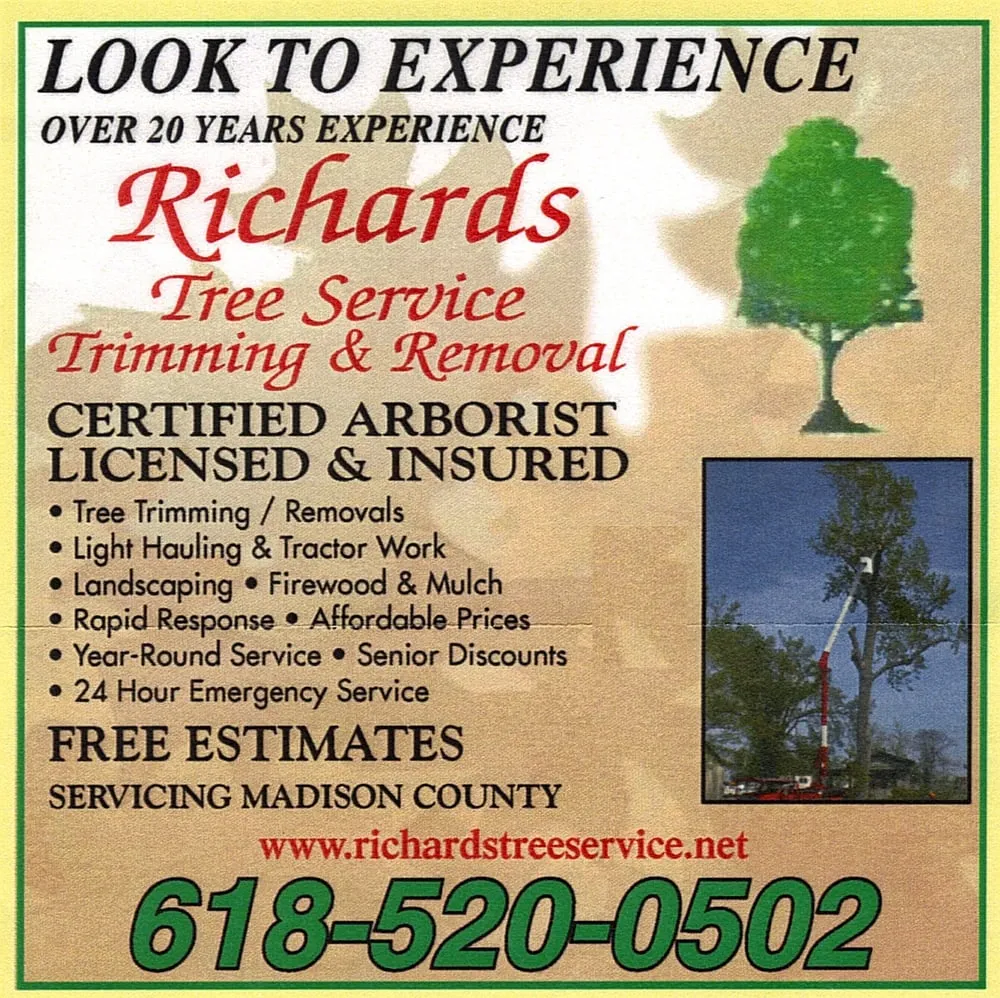 Custom yard cleanup service for homes in Edwardsville, IL by Richard's Tree Service