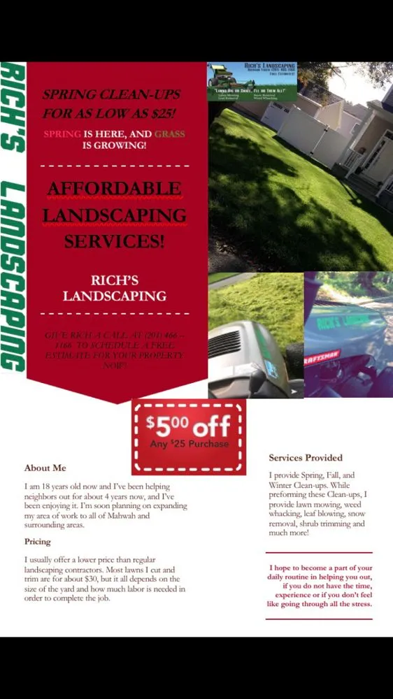 Reliable yard maintenance in Mahwah, NJ by Richs Landscaping