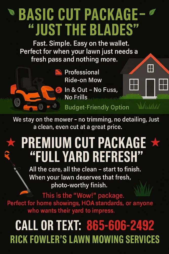 Top-rated residential landscaping experts serving Knoxville, TN - Rick Fowler’s Lawn Mowing Services