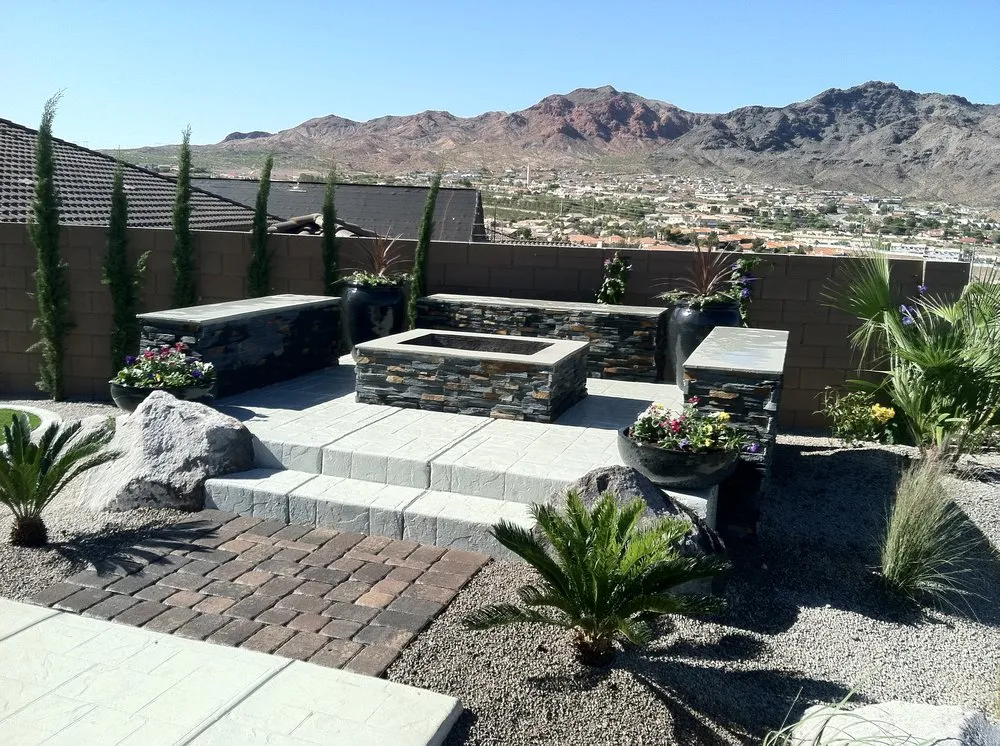 Custom landscape installation for residential properties across Las Vegas, NV - Rick's Lawn & Landscaping