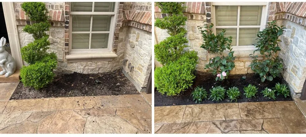 Professional yard maintenance with custom design in Red Oak, TX by Rico Landscaping DFW
