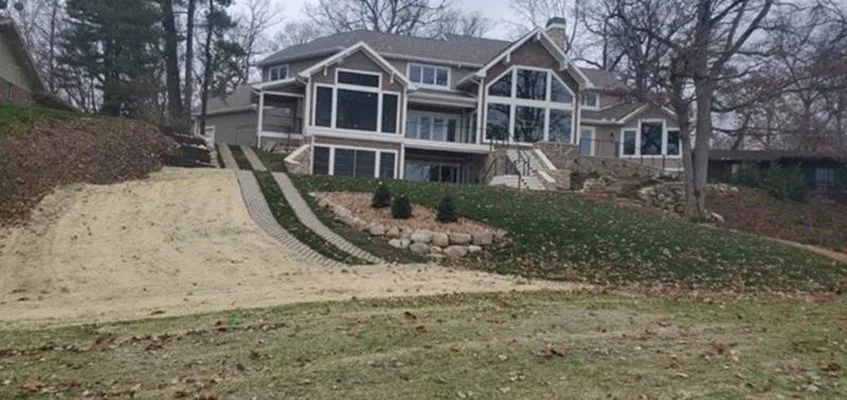 Local lawn mowing service with custom design in Warsaw, IN by Rico's Landscape & Hardscape