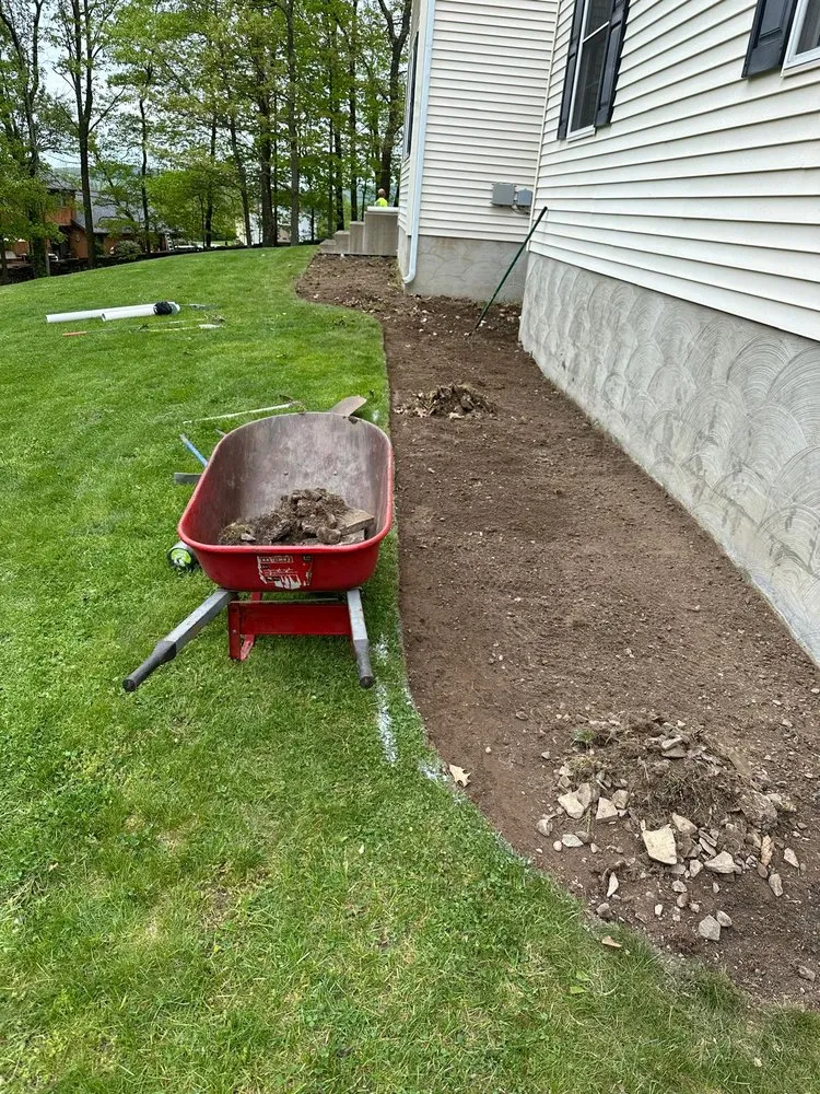 Custom landscape installation in Scranton, PA by Rico's Landscaping