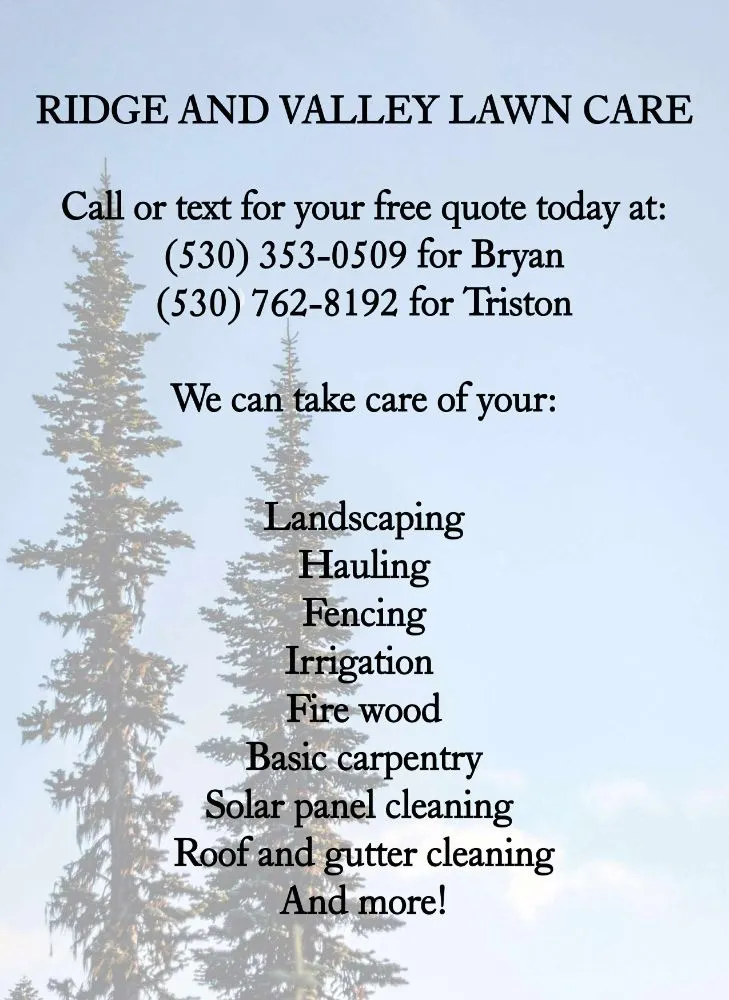 Custom yard cleanup service in Stirling City, CA by Ridge And Valley Lawn Care