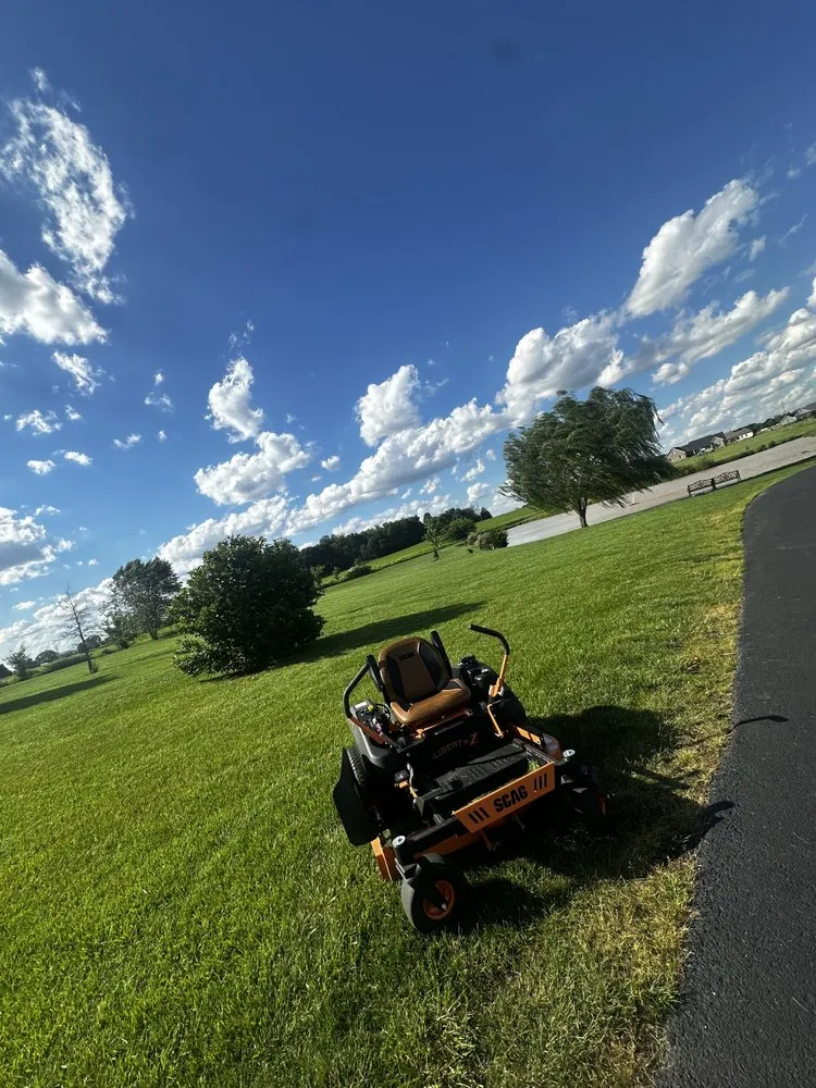 Professional lawn mowing service with custom design in Henderson, KY by Rightmyer Landscaping
