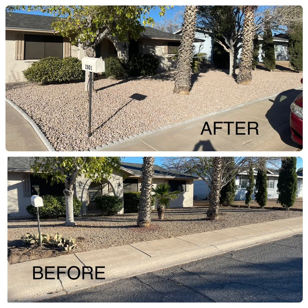 Top-rated yard cleanup service for homes across Bullhead City, AZ - Rim Country's Rock N Yard