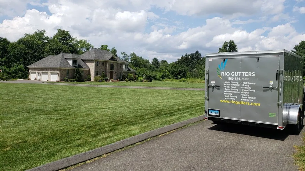 Professional yard maintenance in West Hartford, CT by Rio Gutters