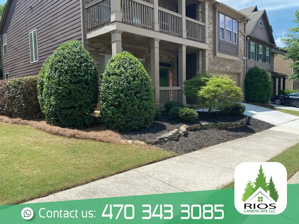 Custom lawn mowing service for outdoor upgrades in Acworth, GA by Rios Landscape