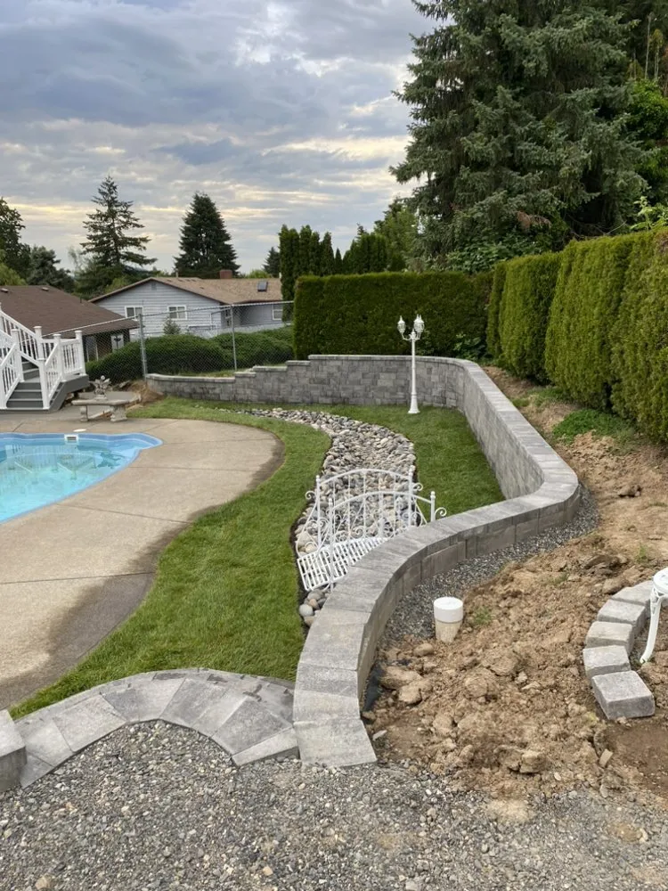 Custom landscape design in Fairview, OR by Rios Landworks & Construction