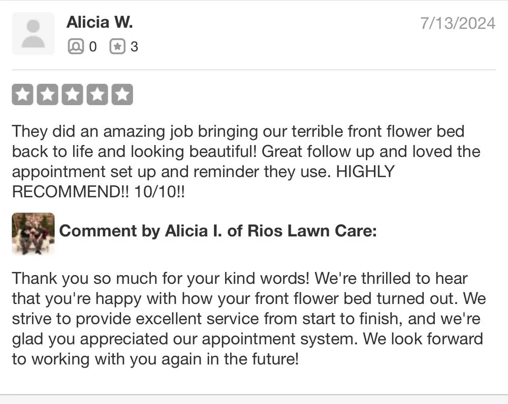 Local yard cleanup service in Dallas, TX by Rios Lawn Care