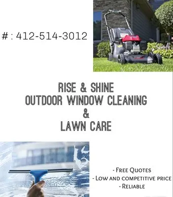 Rise & Shine Outdoor Window Cleaning & Lawn Care Logo