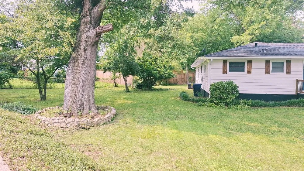 Trusted lawn mowing service with custom design in Lindale, GA by Rise And Shine