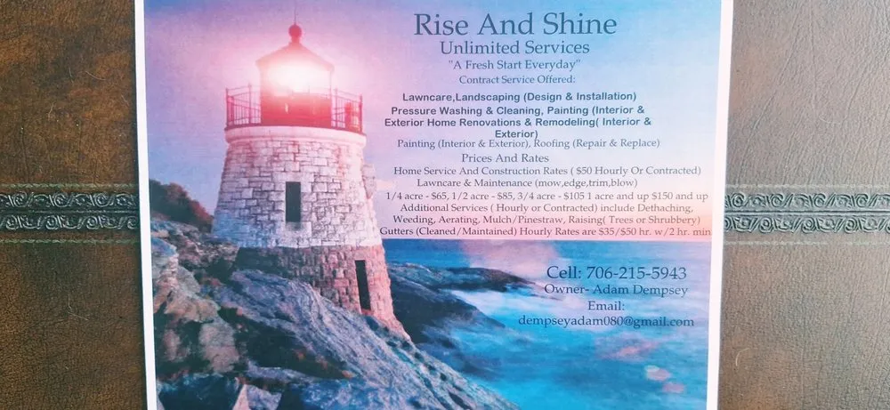 Affordable landscaping services in Lindale, GA by Rise And Shine