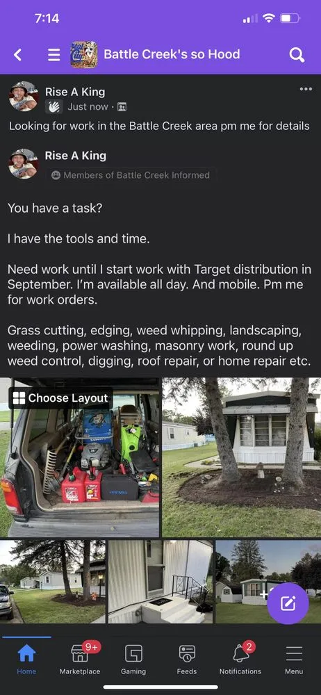 Affordable yard cleanup service in Battle Creek, MI by Rise N Shine