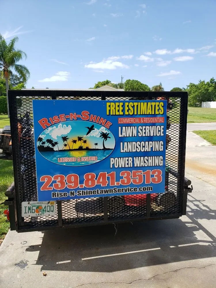 Professional lawn mowing service for beautiful yards in Cape Coral, FL by Rise N Shine Lawn Service