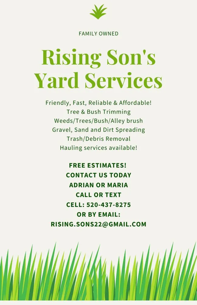 Reliable lawn care service experts serving Tucson, AZ - Rising Sons Yard Services