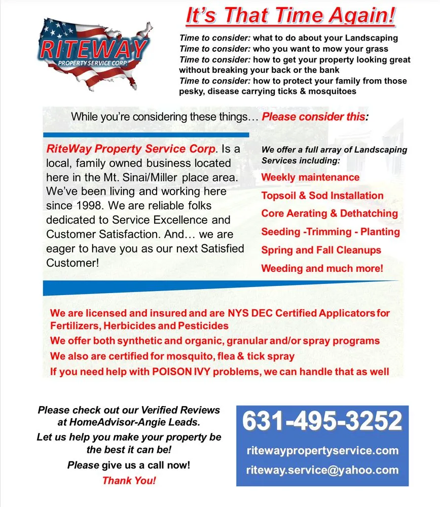 Local landscape installation for residential properties in Miller Place, NY by Riteway Property Service