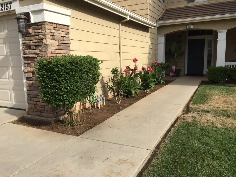 Expert outdoor landscaping for residential properties in Merced, CA by Rivard Lawn Maintenance