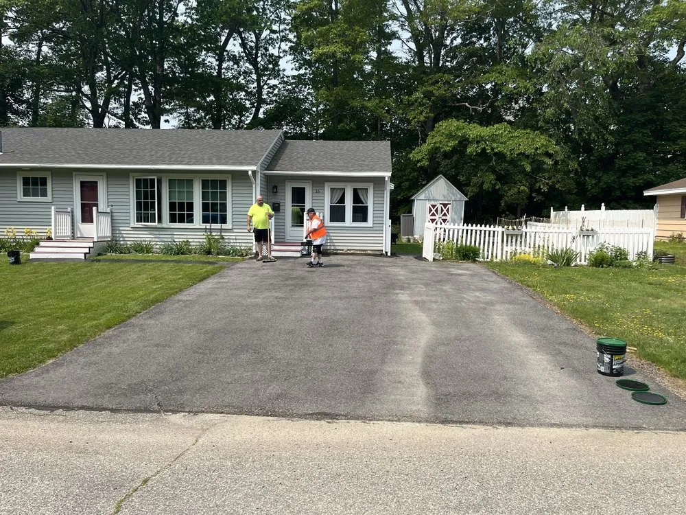 Custom outdoor landscaping in Portland, ME by Rivard Sealcoating