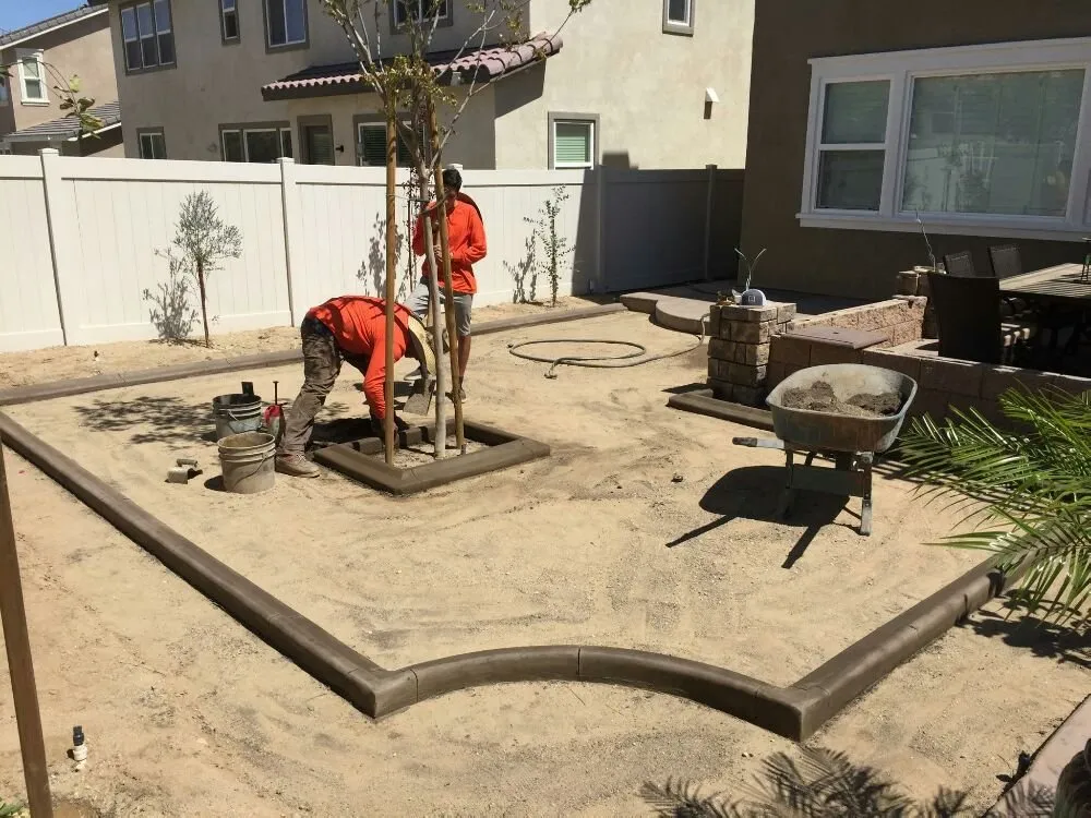 Local outdoor landscaping with custom design in Victorville, CA by Rivas Curb 4 Less Landscaping