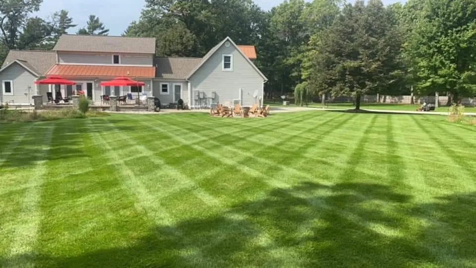Professional lawn care service for residential properties in Whitehall, MI by Rivers Rental & Equipment